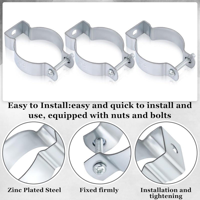 Yaocom 25 Pcs Zinc Plated Steel EMT Conduit Hanger with Bolt Ideal for Rigid and EMT Conduit Mounting to Surfaces, Insulated Supports or Threaded Rods, Furnished with Nut and Bolt (2 Inch) - Image 4